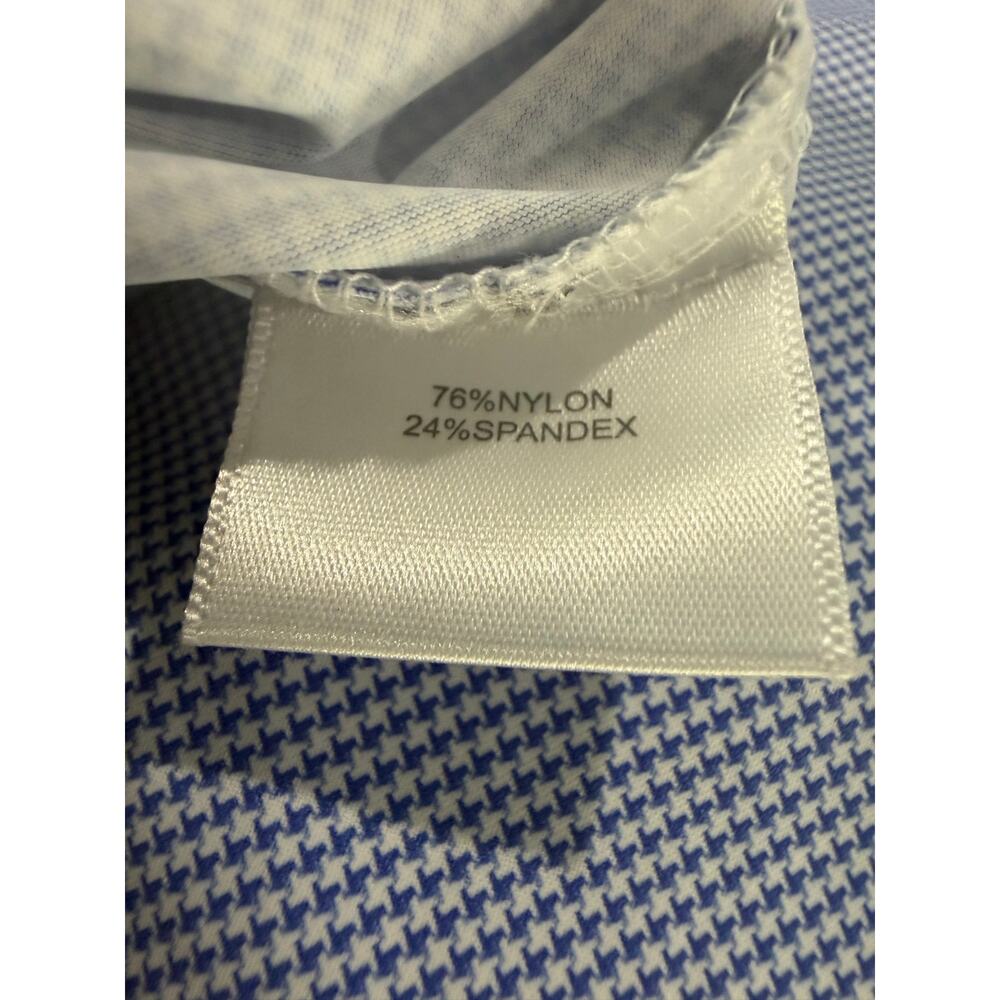 Collars & Co Blue Micro Check Performance Dress Shirt Large NWT - Picture 5 of 6